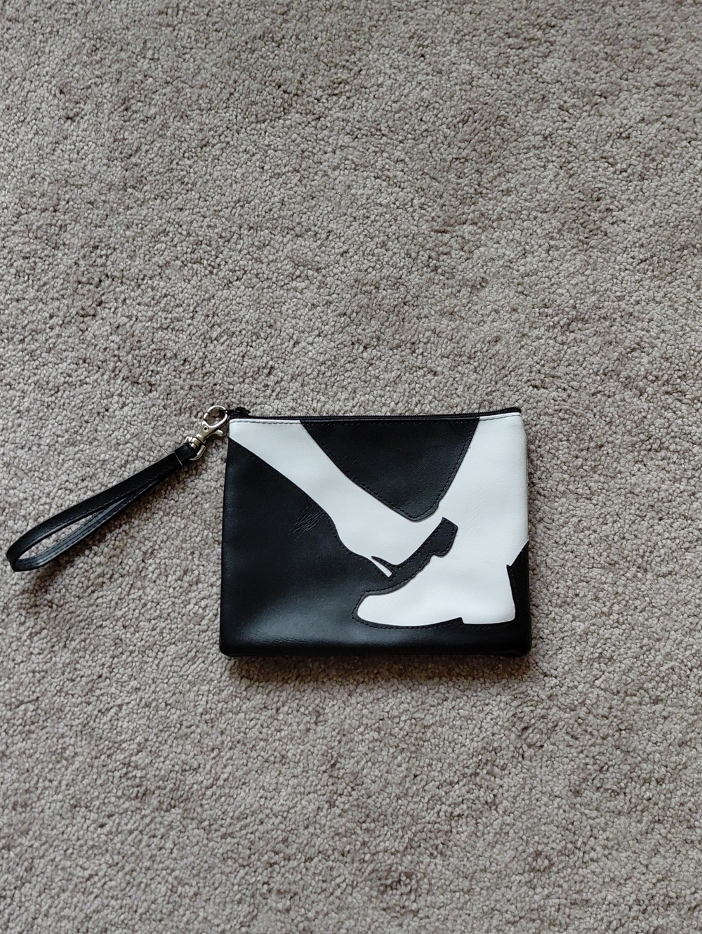 Black and White Wristlet Clutch - Designer-Inspired